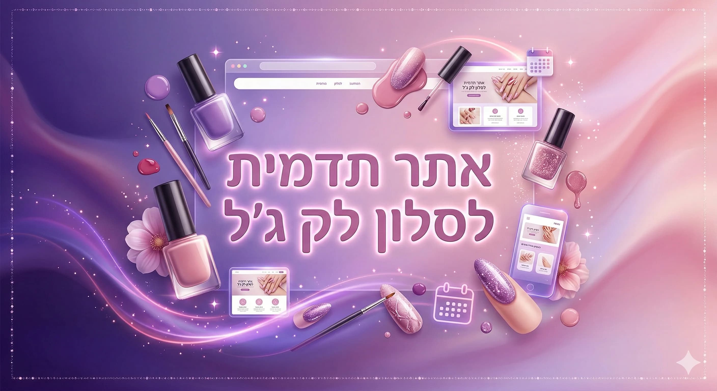 צילום מסך של האתר סלון לק ג'ל