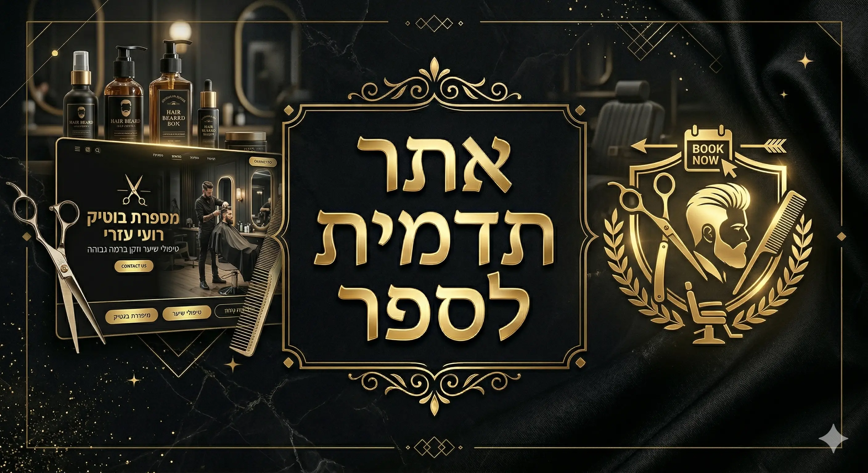 צילום מסך של האתר מספרת חולון - מותג מקומי